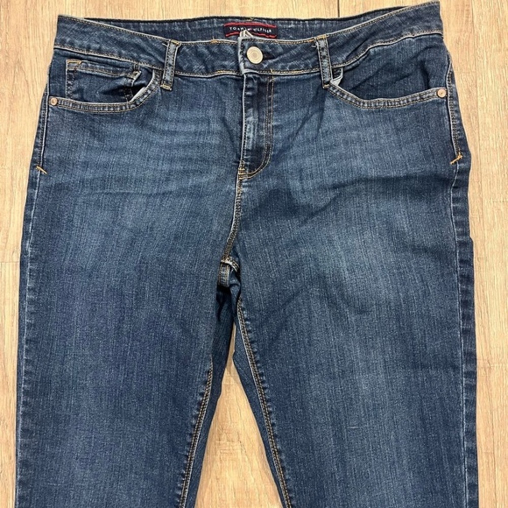 Tommy Hilfiger Slim Crop Blue Denim Jeans 12 - Picture 4 of 11